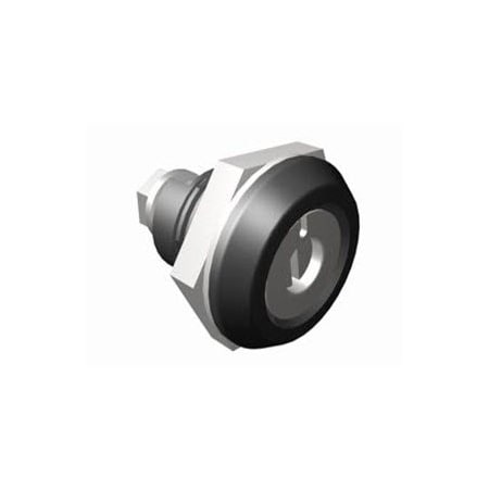 Southco Quarter-Turn Cam Latch, Slotted Recess, Without Cam, Sealed, Zinc Alloy, Powder Coat, Black E5-6-215-UU1