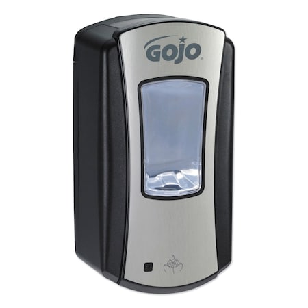 Gojo LTX-12 Touch-Free Dispenser, 1,200 mL, 5.75 x 3.33 x 10.5, Brushed Chrome/Black 1919-04