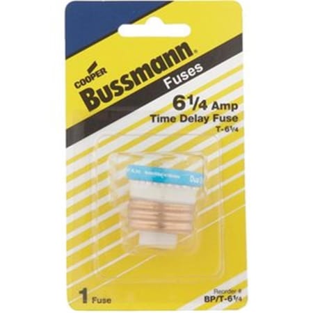 Upgrade Eaton Cooper-Bussman BP-T-6-0.25 6.25 A Time-Delay Edison Base Plug Fuse UP3550476