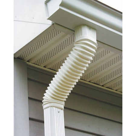 Amerimax Home Products 2 x 3'' Plastic White Front or Side Downspout Elbow 37084HP