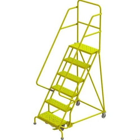 Tri-Arc Step6 Steel Rolling Ladder, W/24"Wx10"D KDSR106246-Y