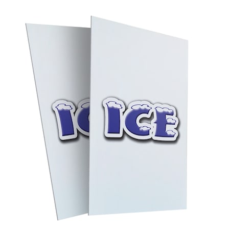 Signmission Ice, Plastic Signs Only 24 Inch x 36 Inch, Corrugated Plastic, 2PK CSB-2436-2PACK-Ice