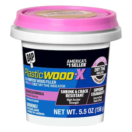 Dap PLASTIC WOOD-X W/DRYDEX 5.5 OZ (12 Pack), 12PK 7079800540