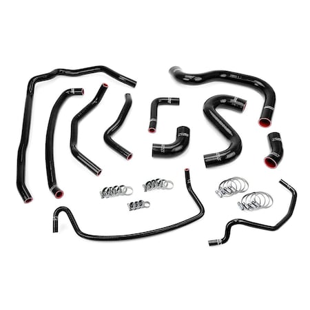 Hps Performance High Temp Reinforced Silicone Radiator and Heater Coolant Hose Kit, Black, 57-1502-BLK