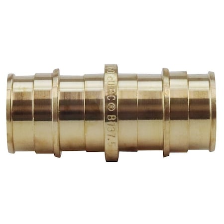 Apollo Valves ExpansionPEX Series Coupling, 34 in, Barb, Brass, 200 psi Pressure EPXC3434