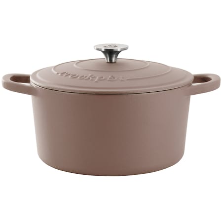 Crockpot Artisan 7 Quart Enameled Cast Iron Dutch Oven in Matte Dusty Pink 138505.02