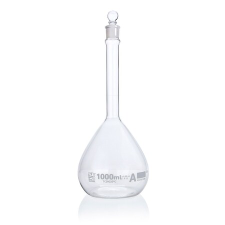 Globe Scientific Volumetric Flask, Colorless, 300 mm H 8201000