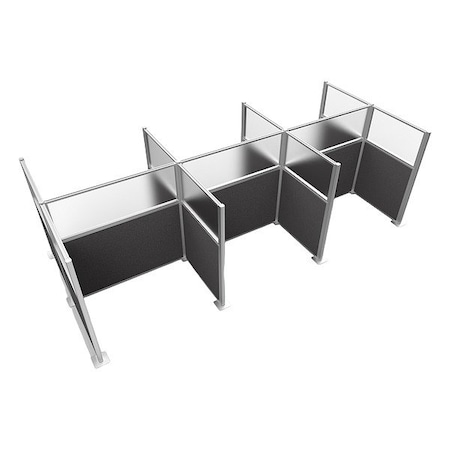 Versare Cubicle Kit, Charcoal Gray, 72 in H HPK-6P4-S-DGY-FR