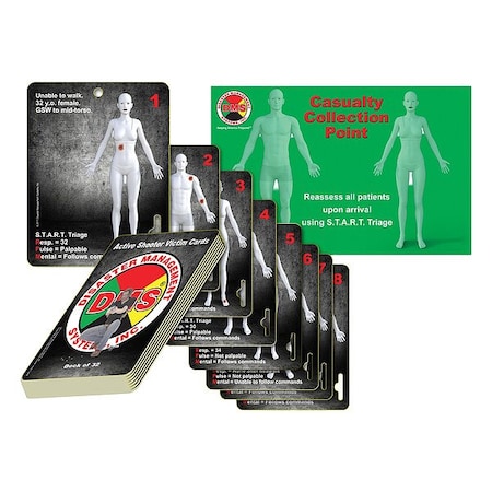 Disaster Management Systems Triage, Victim Cards, Active Shooter, Deck DMS-06020