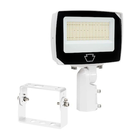 Keystone 100/90/80W LED Flood Light feat. Power Select & Color Select. Rectangular Series 4 with Built-in Ph KT-FLED100PS-R4A-UNV-8CSB-VDIM-W