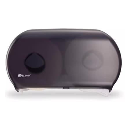 San Jamar Classic Twin Jumbo Roll Toilet Paper Dispenser (9 in Double Roll) R4000TBK
