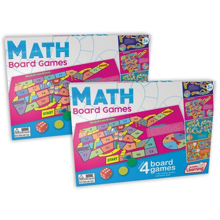 Junior Learning Math Board Games, 2PK JL425