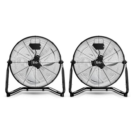 Edendirect 12 inches 3 speed black floor fan for living room 2 pack ZR-HIFANXFLOOR12X2