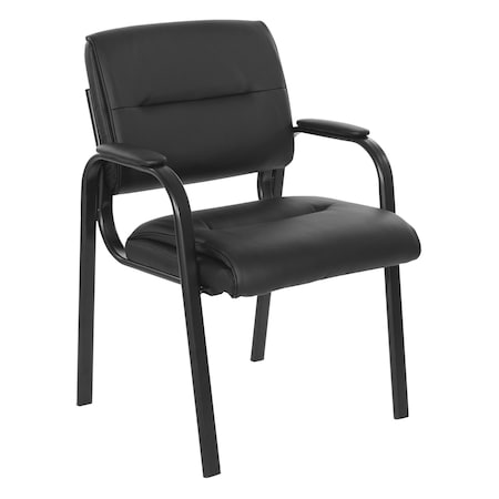 Office Star Products Visitors Guest Chair, Black/Black FL10274-u6