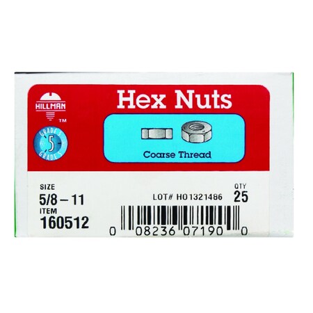 Hillman Fin Nut Uss5/8-11 Bx25 160512