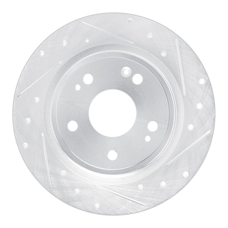 Dynamic Friction Co DFC Brake Rotor - Drilled and Slotted - Silver 631-59073R