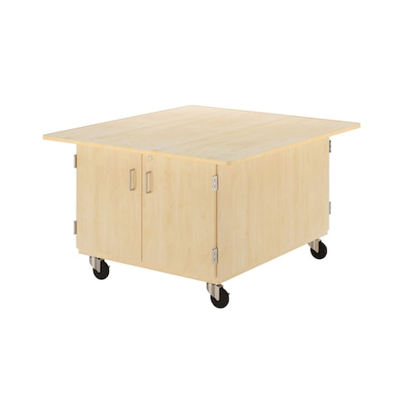 Diversified Spaces Four Station Mobile Workbench, Maple WW31CLNN