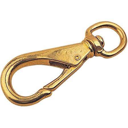 Powerhouse Size 2 Swivel Eye Snap, Brass PO3667848