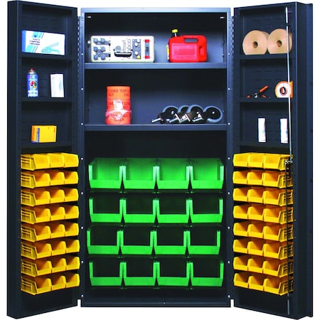 Quantum Storage Systems STORAGE CABINET W/32 CLEAR BINS QSC-32-2S-6DSCL