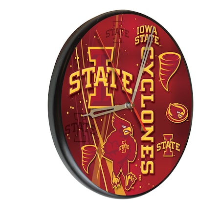 Holland Bar Stool Co Iowa State University 13" Solid Wood Clock WClkPBlkIowaSt