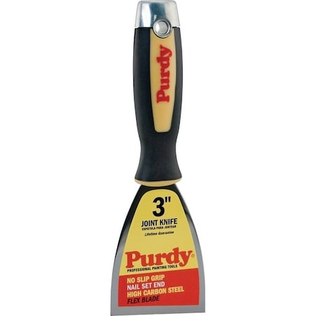 Purdy Premium Joint Knife with Hammerhead, 3 in L Blade, HCS Blade, Angled, Flexible Blade, Rubber Handle 14A900030