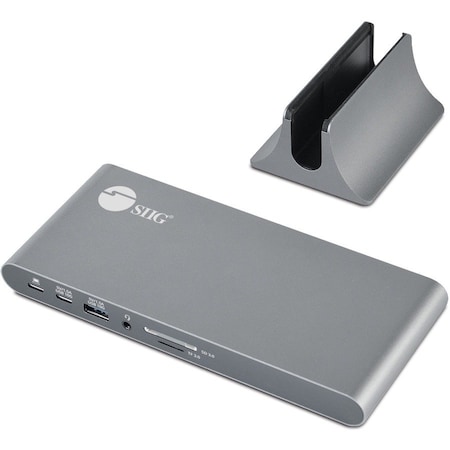 Siig DUAL MONITOR USB-C DOCKING STATION, MST DOCKING STATION, DUAL HDMI 4K60HZ, 1X US JU-DK0N11-S1