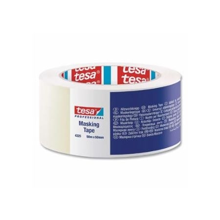 Tesa Tapes 4325 Industry General Purpose Masking Tape, 50 mm W x 50 m L, Natural, 36PK 744-04325-00018-00