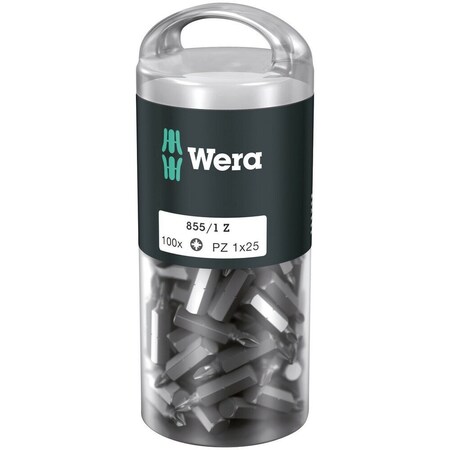 Wera 855/1 Z DIY 100 bits, PZ 1 x 25 mm, 100 pieces 5072443001