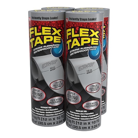 Flex Seal Roof Repair Tape, 10" L, 12" W, Gray TFSGRYR1210