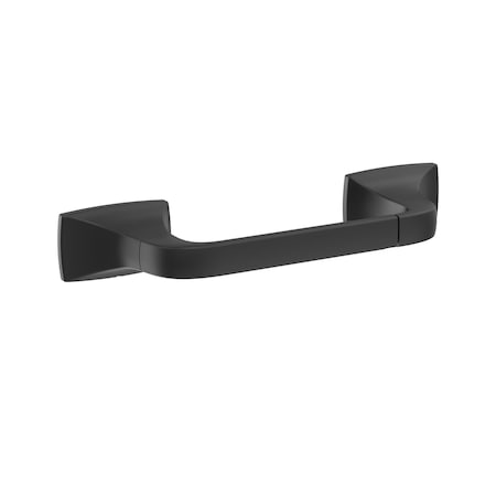 Amerock Highland Ridge Matte Black Transitional Pivoting Double Post Toilet Paper Holder BH36011MB