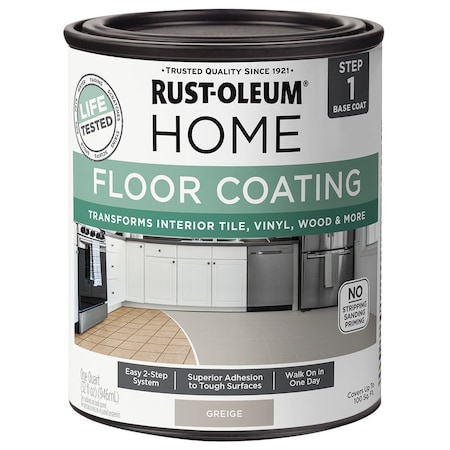 Rust-Oleum 1 Qt Rust-Oleum 365932 Greige Home Home Floor Coating Premix Base Coat 365931