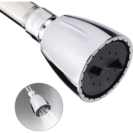 Supply Giant Shower Head, High Pressure 6 Jets 48 Sprays Showerhead, 2.5 GPM, 2.75in Face Dia. Chrome Plated 74-42747