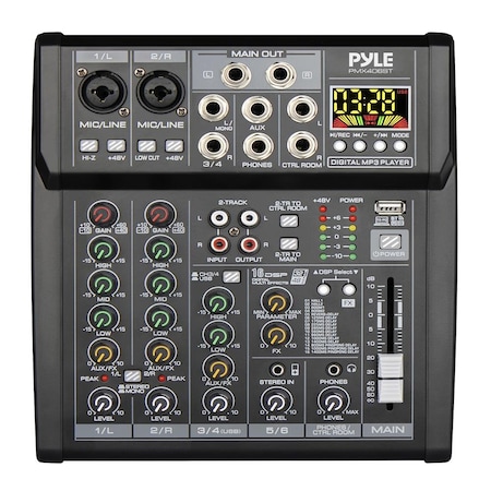 Pyle 6 Channel Studio Mixer PMX406ST