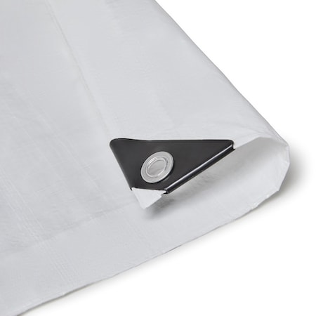 Tarps Now Poly Tarp, 40' x 60' (Actual Size 39'-6" x 59'-6"), 6 Mil, White, Poly CSP6W-4060