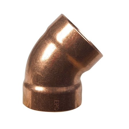 Nibco 1-1/2 in. Sweat X 1-1/2 in. D Sweat Copper 45 Degree Elbow, 10PK CP-W00210T