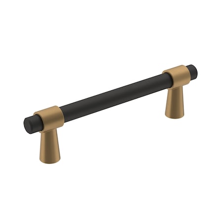 Amerock Mergence 3-3/4 in 96 mm Center-to-Center Matte Black/Champagne Bronze Cabinet Pull BP36858FBCZ