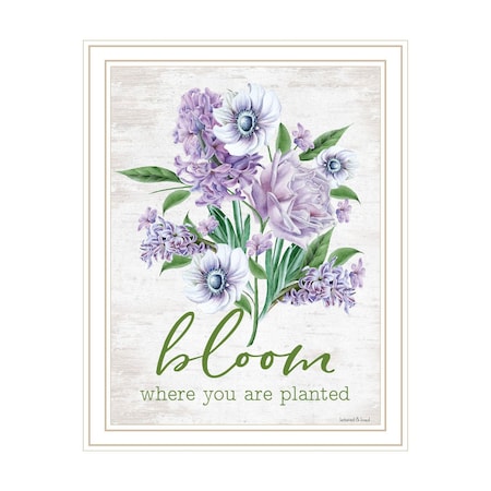 Homeroots Bloom Where You Are Planted White Framed Print Wall Art 530181