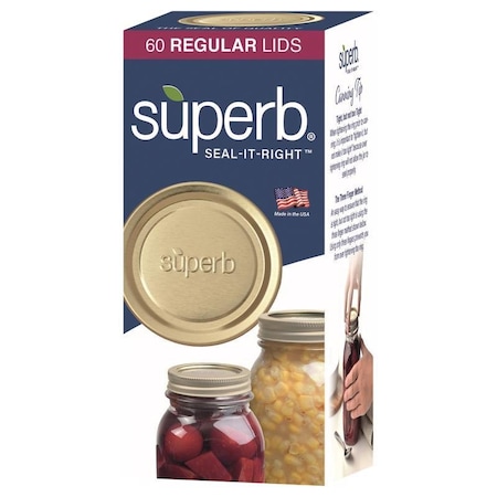 Superb Regular Mouth Canning Lid, 60PK 90294
