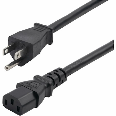 Startech.Com 8ft 2.4m Computer Power Cord, NEMA 5-15P to IEC 60320 C13 AC Power Cable, 13A 125V, 16AWG,  271B-6800-POWER-CORD