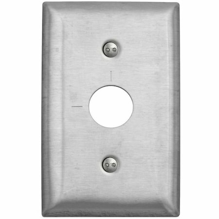 Hubbell Wiring Device-Kellems Security Opening Wall Plates and Box Cover, Number of Gangs: 1 Stainless Steel, Brushed Finish SS12RKLM