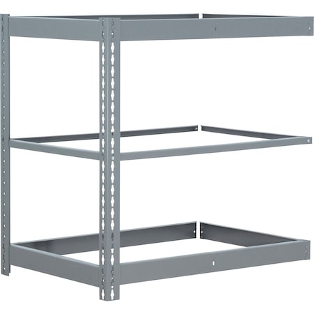 Global Industrial 3 Shelf, Commercial Duty Boltless Shelving, Add On, 48"W x 18"D x 36"H, No Deck B3165557