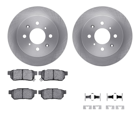 Dynamic Friction Co DFC Brake Rotor with 5000 Brake Pads and Hardware Kit 6512-59183