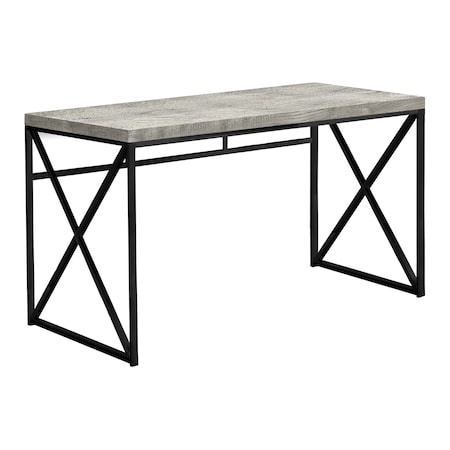 Homeroots 47" Gray and Black Computer Desk 333548