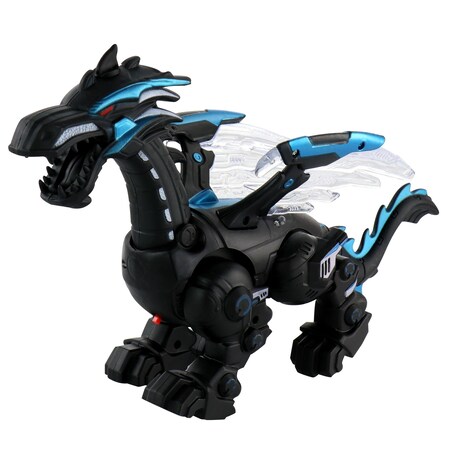 Vivitar Robo King Fire Dragon with Fire Breathing Action in Black and Blue VA90058-NOC-STK-12