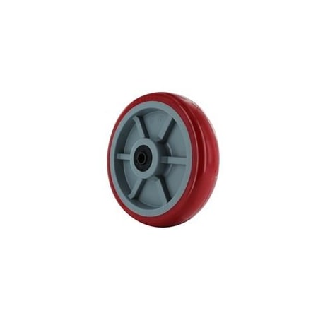 Ph Casters Heavy Duty Wheel 8X2 Red/Gray, Crown Tread Medium/Heavy Duty W/ 1/2 Quad, 1,200 lbs capacity WC4082OP