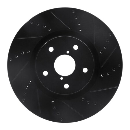 Dynamic Friction Co DFC Brake Rotor - Drilled and Slotted - Black 633-13016R