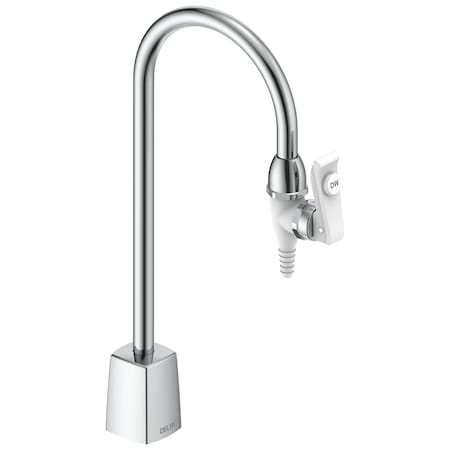 Delta Commercial W66 Series Single Handle Water: Deck-mount Pure Water Faucet with Gooseneck Spout W6635DW