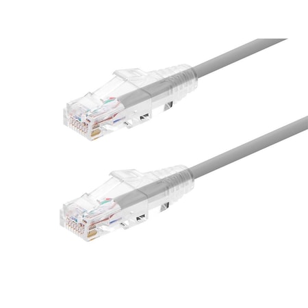 Monoprice Slim Cat6 Utp Network Cable, 6" Gray 13510