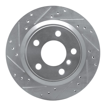 Dynamic Friction Co DFC Brake Rotor - Drilled and Slotted - Silver 631-31111L