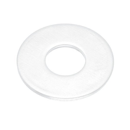 Zoro Select Flat Washer, For Screw Size 3/8 in , PTFE Not Applicable Finish, 10 PK WASB38RPTFE